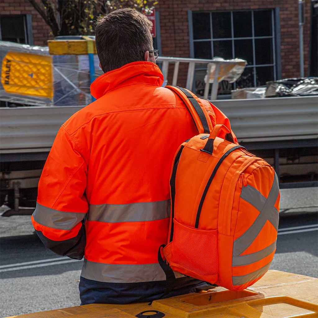 Safety 2025 orange backpack